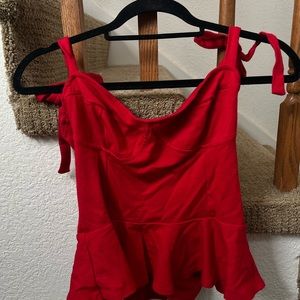 Urban outfitters red bustier top adjustable straps